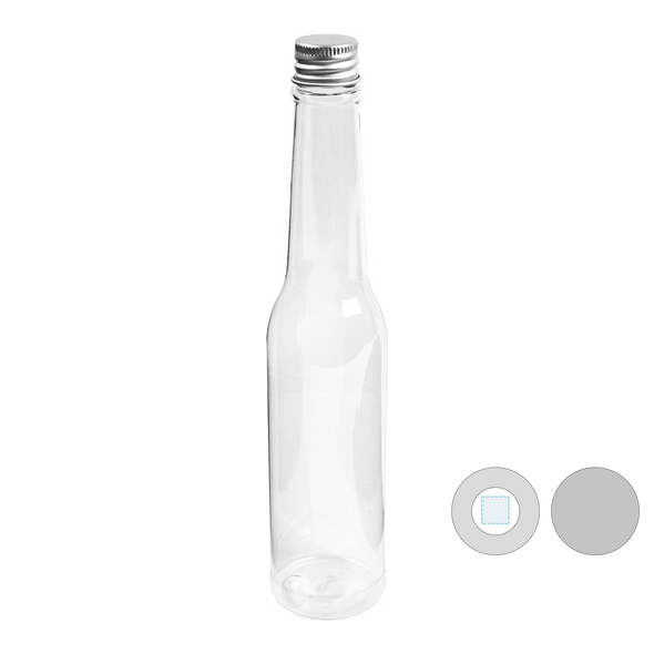 Bottle with PET Transparent Cap